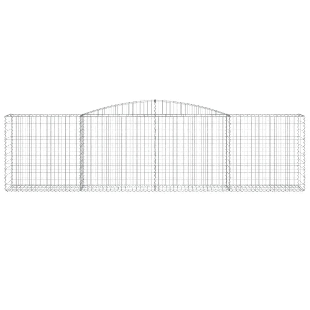 Arched Gabion Baskets 7 pcs 400x50x100/120 cm Galvanised Iron