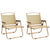 Camping Chairs 2 pcs Beige 54x43x59 cm Oxford Fabric