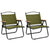 Camping Chairs 2 pcs Green 54x43x59 cm Oxford Fabric