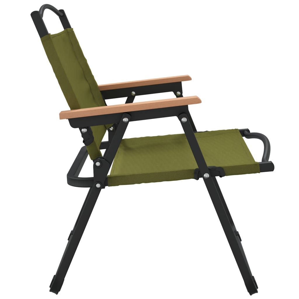 Camping Chairs 2 pcs Green 54x43x59 cm Oxford Fabric