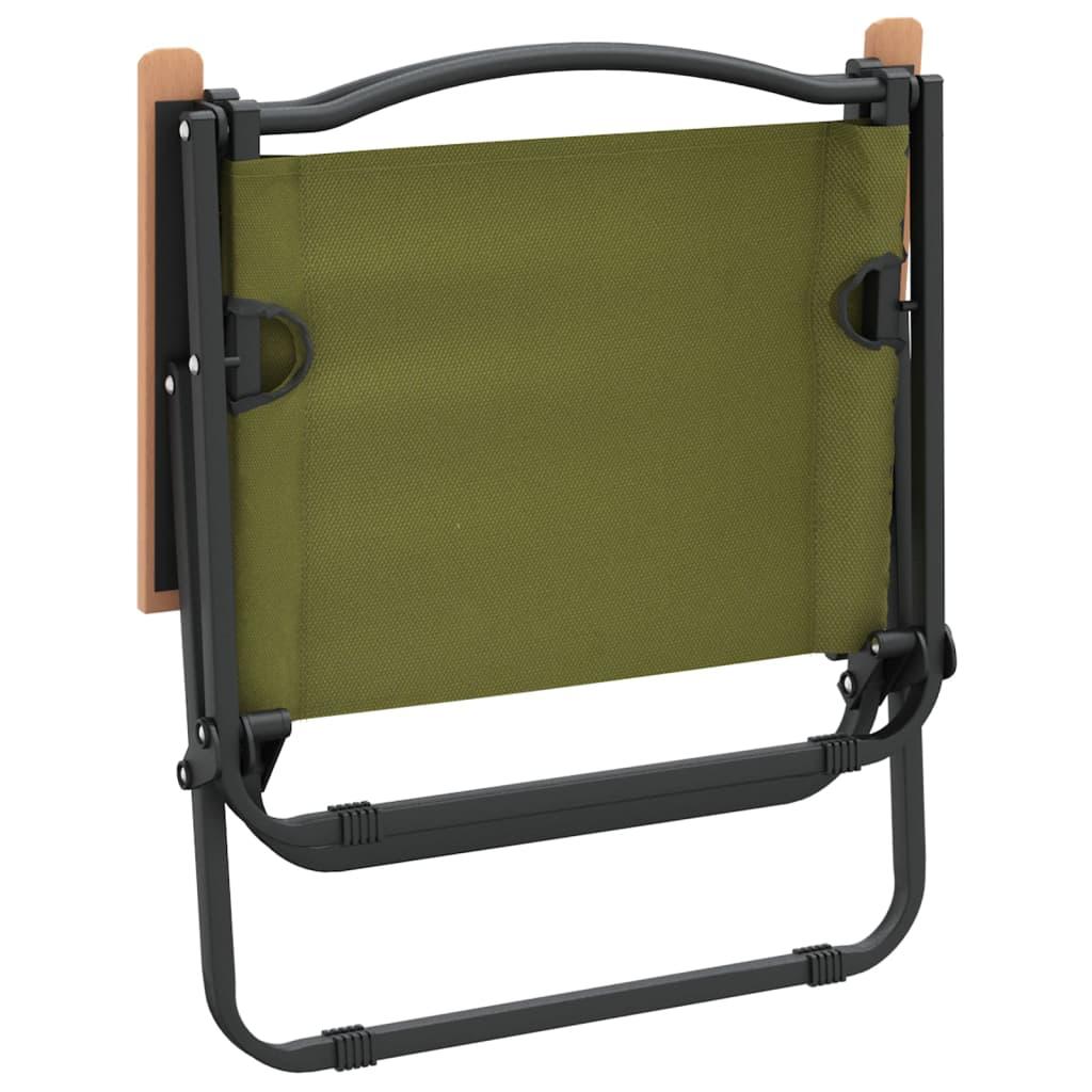 Camping Chairs 2 pcs Green 54x43x59 cm Oxford Fabric