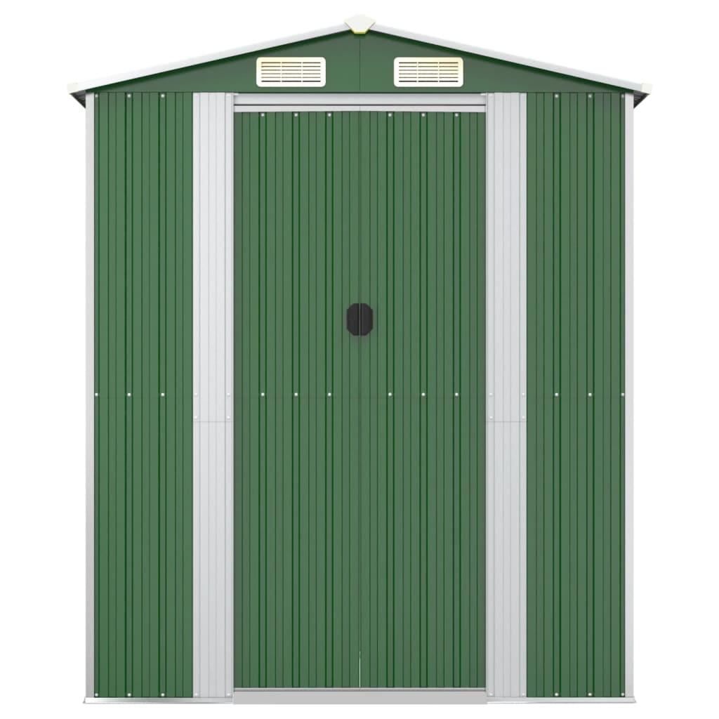 Garden Shed Green 192x606x223 cm Galvanised Steel