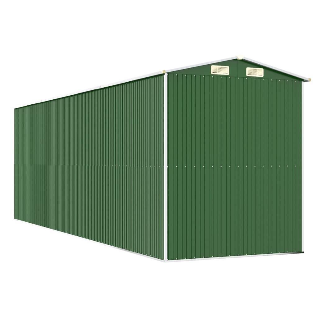 Garden Shed Green 192x606x223 cm Galvanised Steel