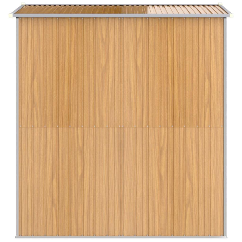 Garden Shed Light Brown 192x191x223 cm Galvanised Steel