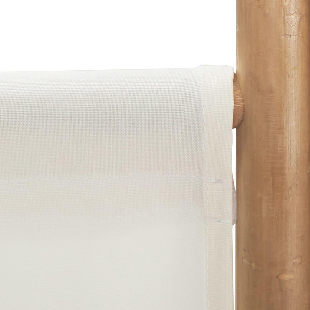 Folding 3-Panel Room Divider 120 cm Bamboo and Canvas