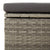 2-Seater Garden Sofa with Cushions Grey Poly Rattan