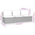 3-Seater Garden Sofa with Cushions Grey Poly Rattan