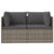 2-Seater Garden Sofa with Cushions Grey Poly Rattan