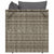 2-Seater Garden Sofa with Cushions Grey Poly Rattan