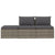 3 Piece Garden Lounge Set with Cushions Grey Poly Rattan