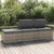3 Piece Garden Lounge Set with Cushions Grey Poly Rattan