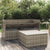 3 Piece Garden Lounge Set with Cushions Grey Poly Rattan