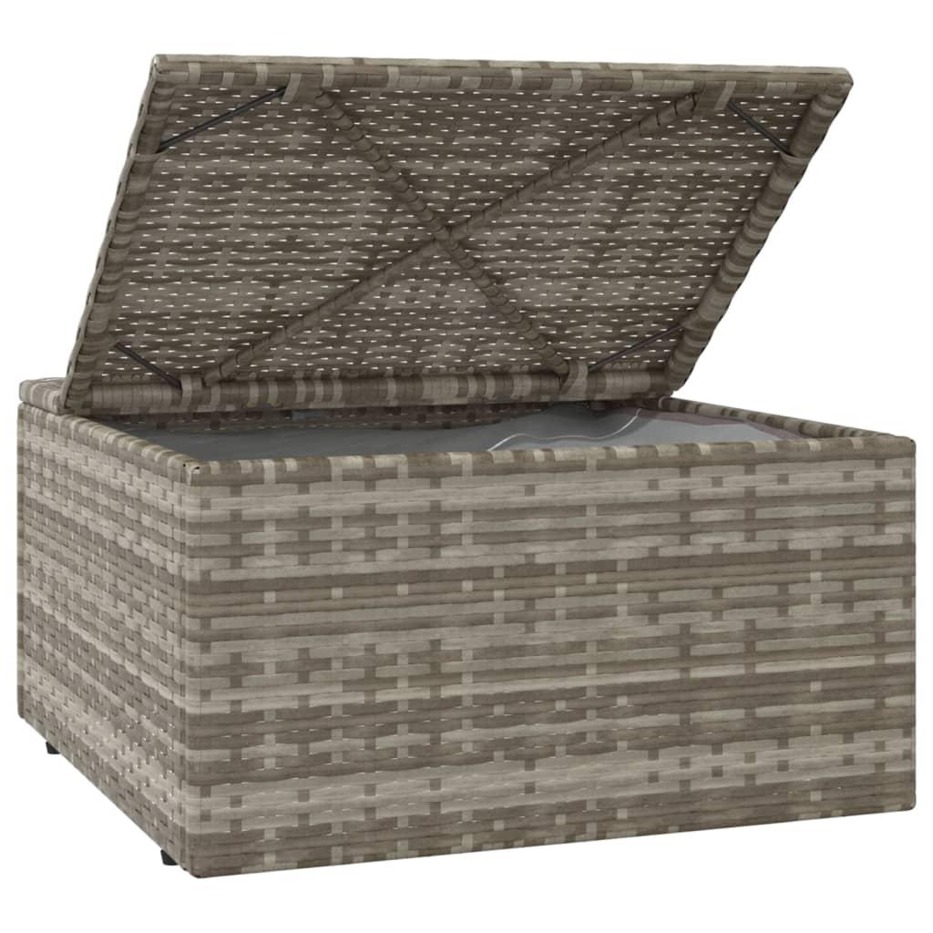 3 Piece Garden Lounge Set with Cushions Grey Poly Rattan