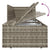 3 Piece Garden Lounge Set with Cushions Grey Poly Rattan