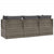 3 Piece Garden Lounge Set with Cushions Grey Poly Rattan