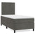 Box Spring Bed with Mattress Dark Grey 106x203 cm King Single Size Velvet