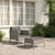 2 Piece Garden Lounge Set with Cushions Grey Poly Rattan