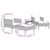 5 Piece Garden Lounge Set with Cushions Grey Poly Rattan