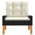 4 Piece Garden Lounge Set with Cushions Poly Rattan&Solid Wood