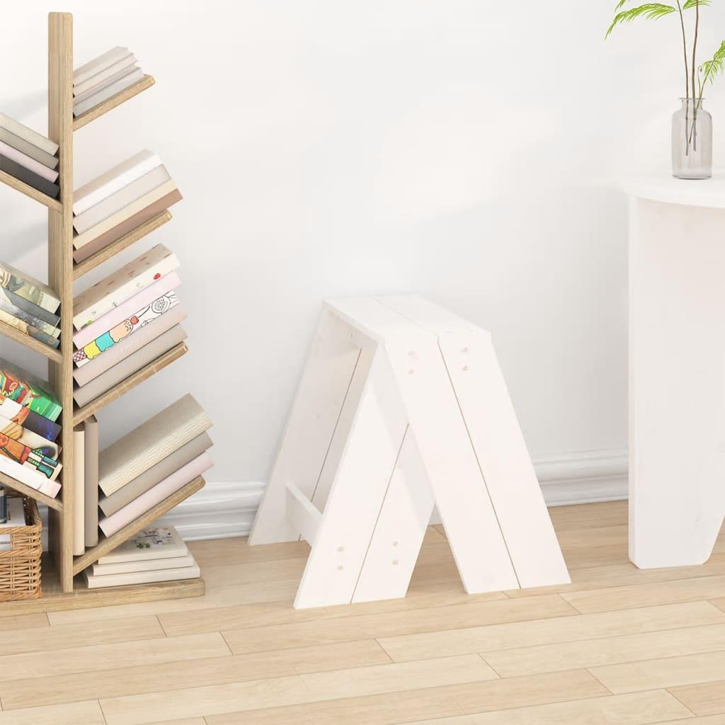 Stools 2 pcs White 40x40x45 cm Solid Wood Pine
