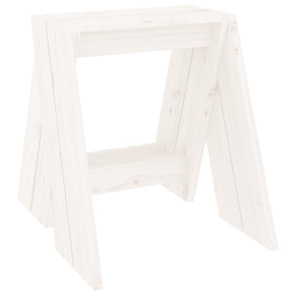 Stools 2 pcs White 40x40x45 cm Solid Wood Pine