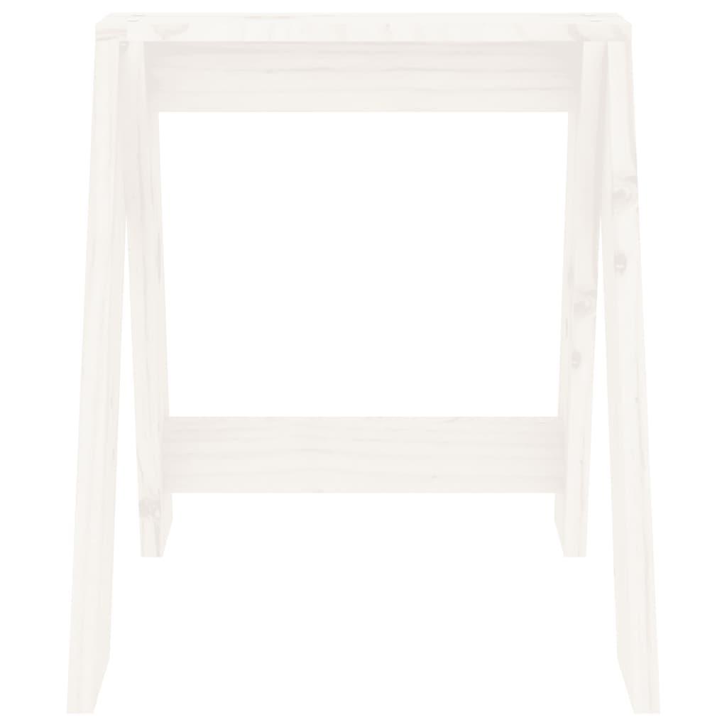 Stools 2 pcs White 40x40x45 cm Solid Wood Pine