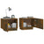 Bedside Cabinet Smoked Oak 100x35x40 cm Engineered Wood