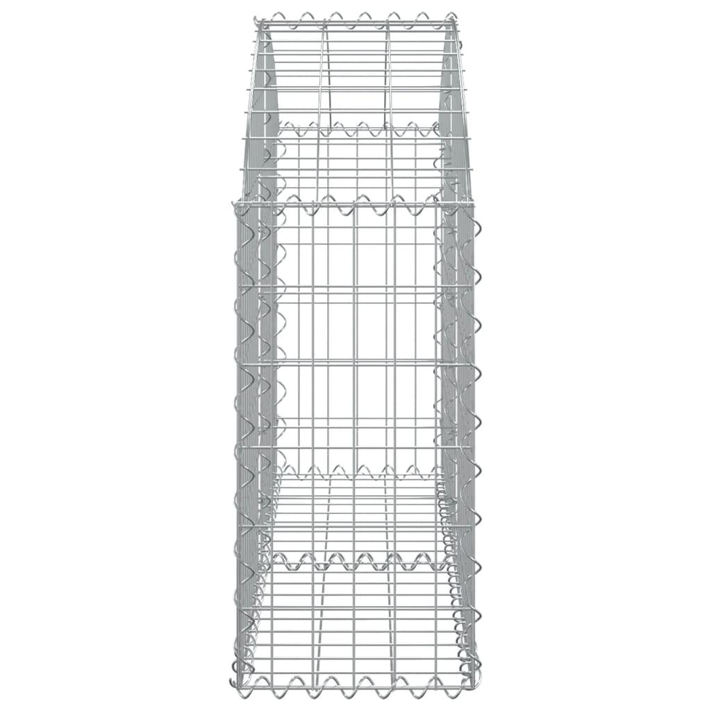 Arched Gabion Basket 100x30x60/80 cm Galvanised Iron