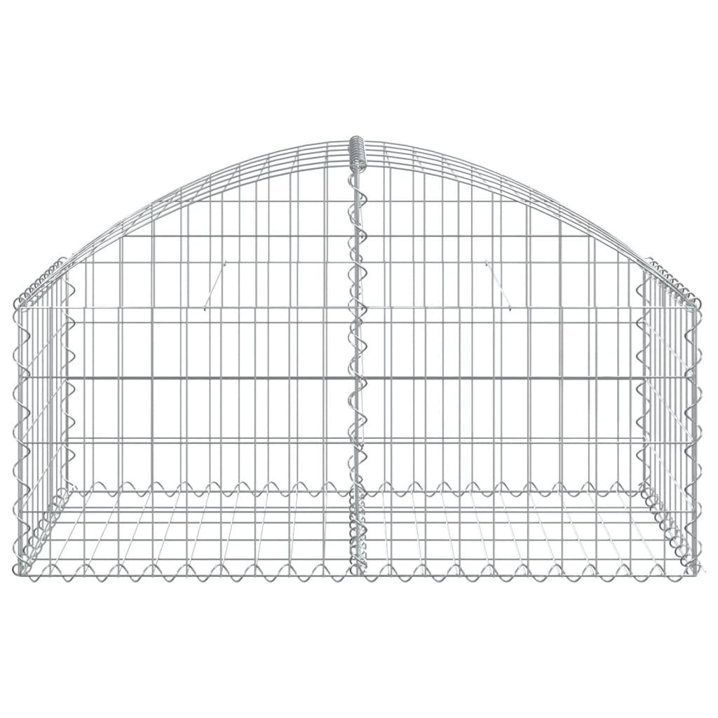 Arched Gabion Basket 100x50x40/60 cm Galvanised Iron