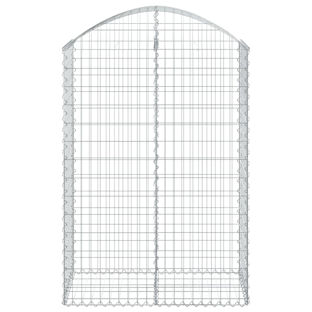 Arched Gabion Basket 100x50x140/160 cm Galvanised Iron