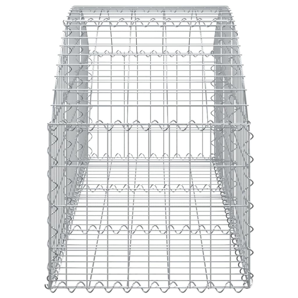 Arched Gabion Basket 150x50x40/60 cm Galvanised Iron