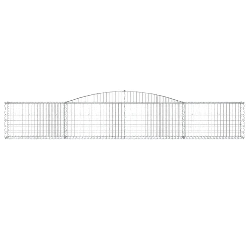 Arched Gabion Basket 400x30x60/80 cm Galvanised Iron