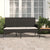 3-Seater Garden Bench with Cushions Black Poly Rattan