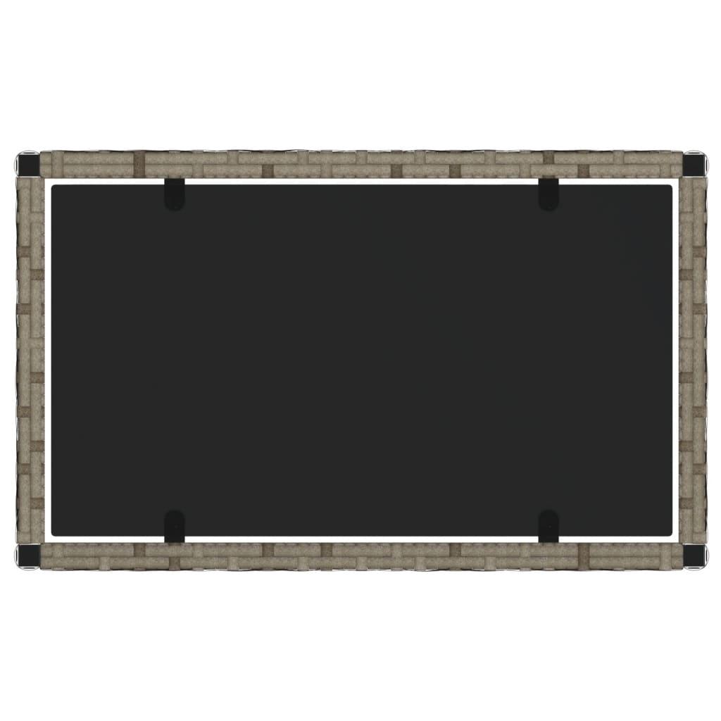 4 Piece Garden Lounge Set with Cushions Grey Poly Rattan