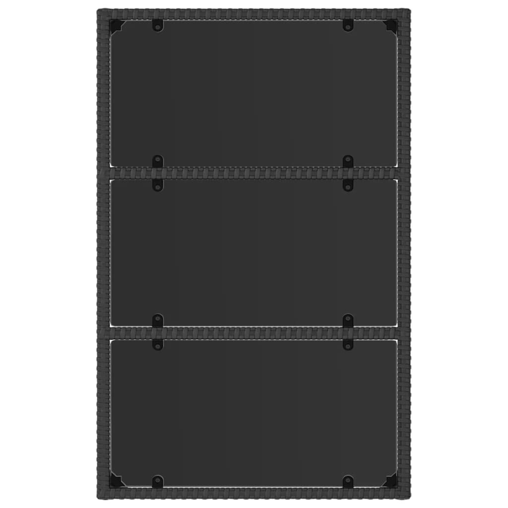 4 Piece Garden Lounge Set with Cushions Black Poly Rattan