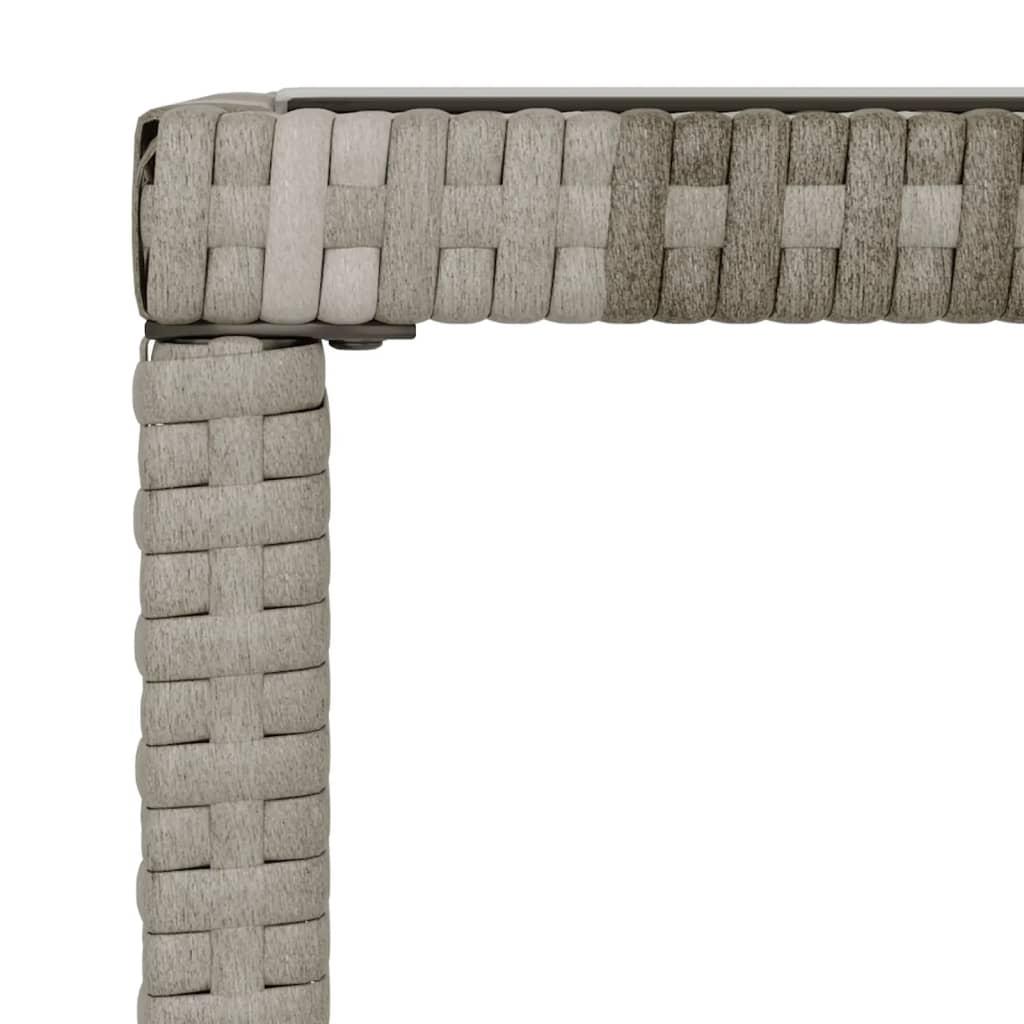 4 Piece Garden Lounge Set with Cushions Grey Poly Rattan
