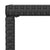 4 Piece Garden Lounge Set with Cushions Black Poly Rattan