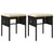 6 Piece Garden Lounge Set with Cushions Black Poly Rattan