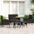 6 Piece Garden Lounge Set with Cushions Black Poly Rattan
