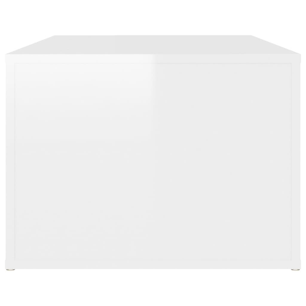 Coffee Table High Gloss White 100x50x36 cm Engineered Wood