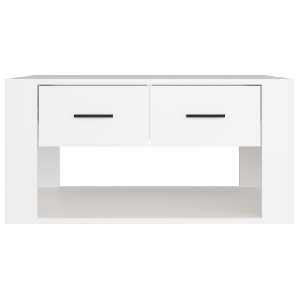 Coffee Table White 80x50x40 cm Engineered Wood