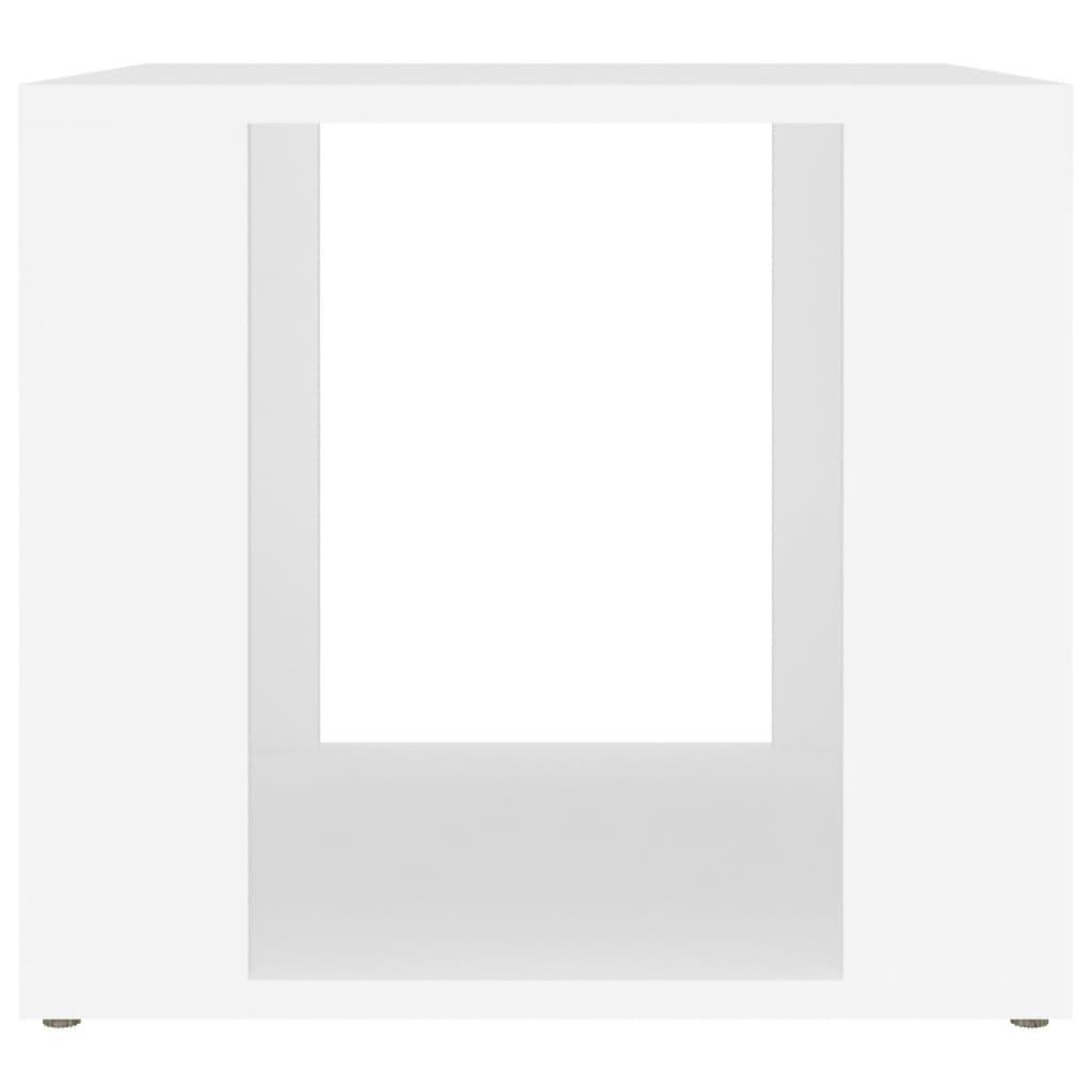 Bedside Table White 41x40x36 cm Engineered Wood