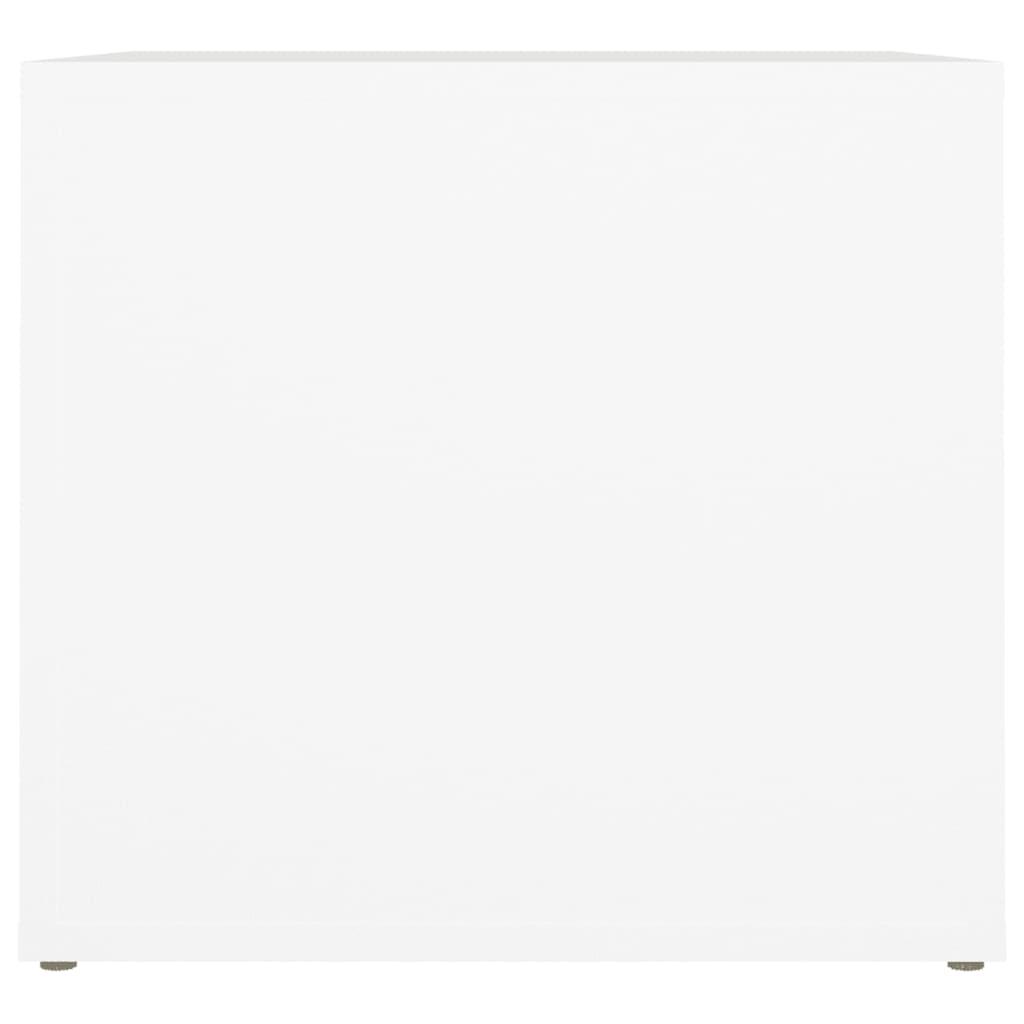 Bedside Table White 41x40x36 cm Engineered Wood