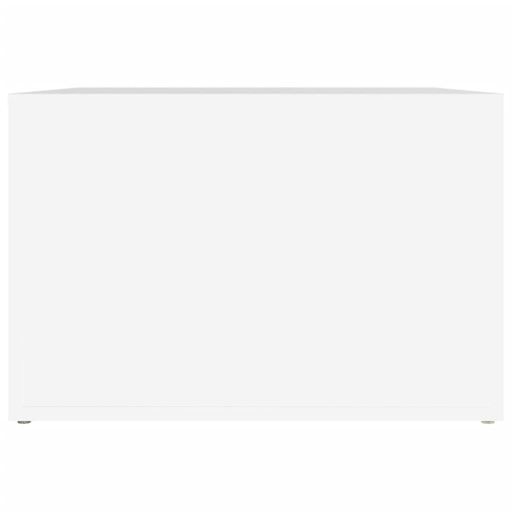 Bedside Table White 57x55x36 cm Engineered Wood