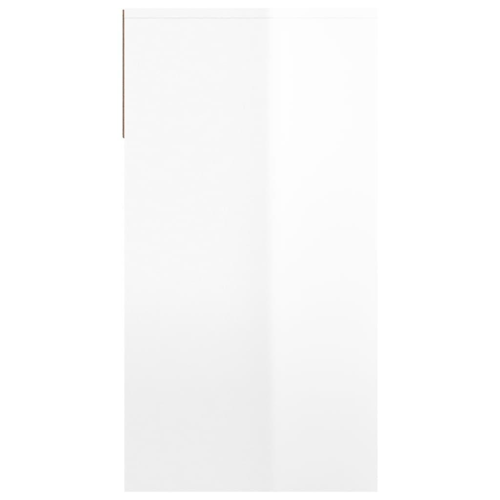 Console Table High Gloss White 100x39x75 cm Engineered Wood