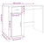 Desk Black 100x49x75 cm Engineered Wood