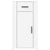 Desk Cabinet White 40x49x75 cm Engineered Wood