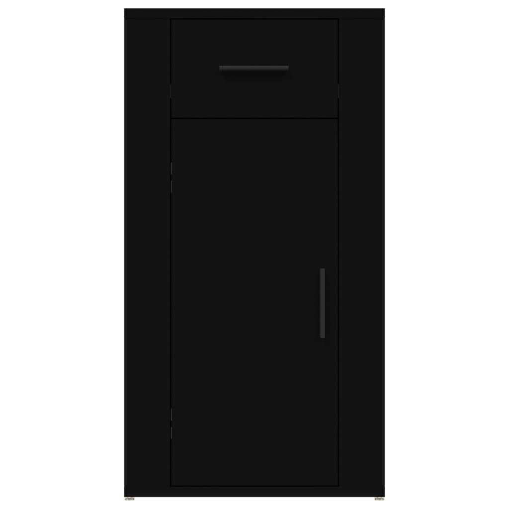 Desk Cabinet Black 40x49x75 cm Engineered Wood