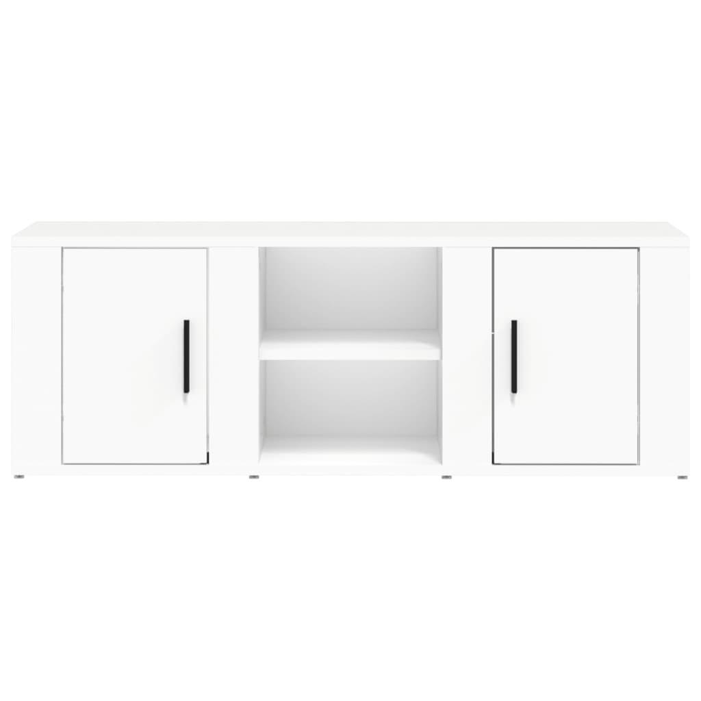 TV Cabinet White 100x31.5x35 cm Engineered Wood