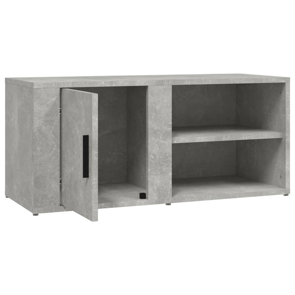TV Cabinet Concrete Grey 80x31.5x36 cm Engineered Wood